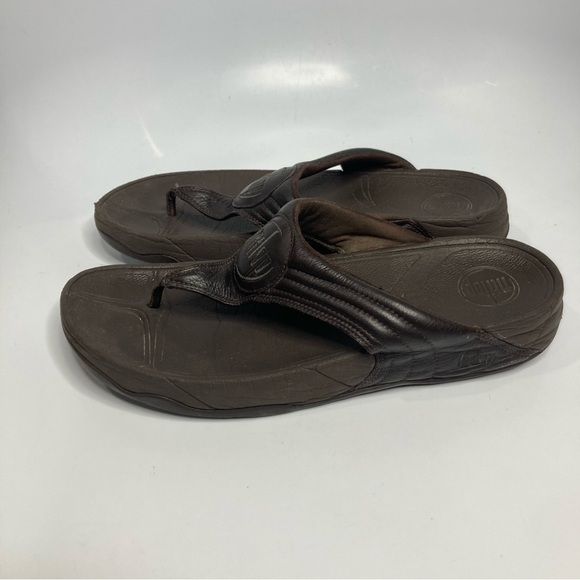 Fitflop brown sandals flip flops size 10 - Picture 2 of 6
